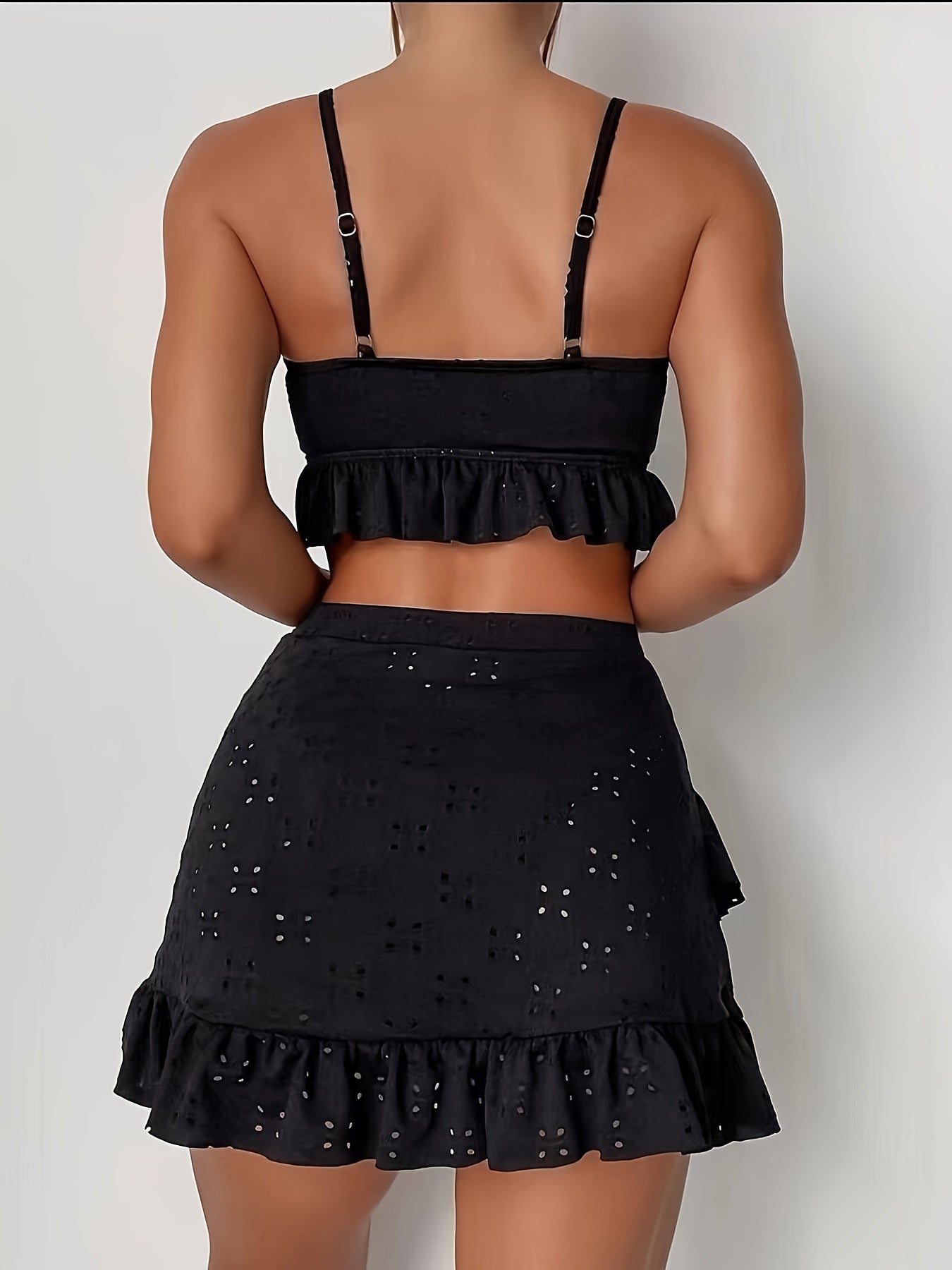 Hannah | Cute Top with Bow and Ruffle Skirt 