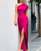Hannelore | Elegante One-Shoulder Avondjurk met Split