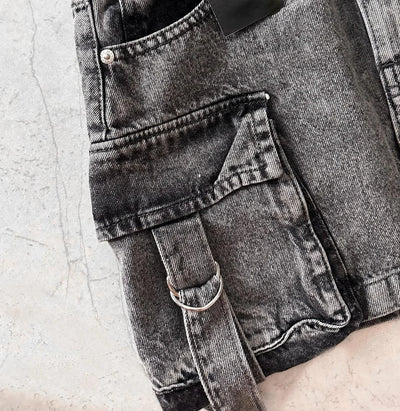 Dalina - A-lijn Denim Rok in Effen Kleur