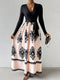 Harper | Elegante Jurk met Geometrisch Motief voor Dames