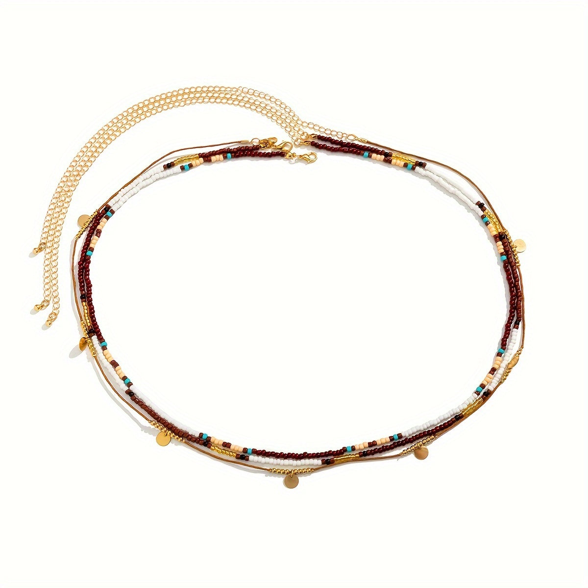 Harper | Boho Chic 3-Piece Beaded Necklace Set with Sequins 
