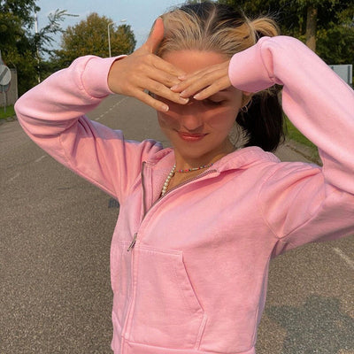 Samira - Stijlvolle Crop Top Hoodie voor Vrouwen