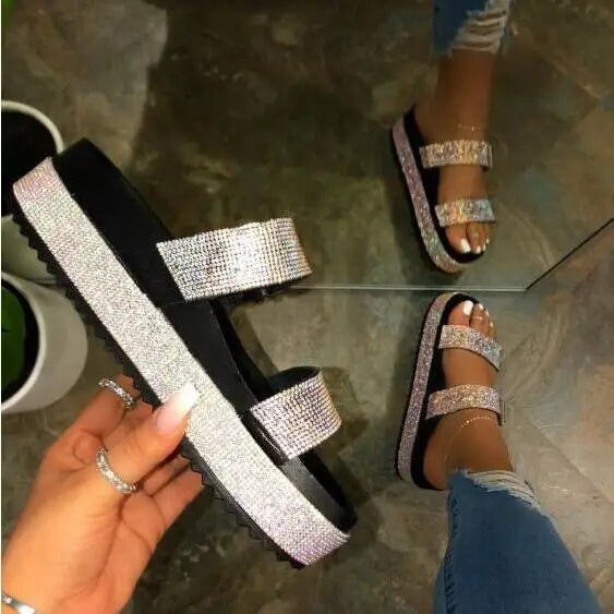 Wanda - Comfortabele Glitter Sandalen voor Vrouwen