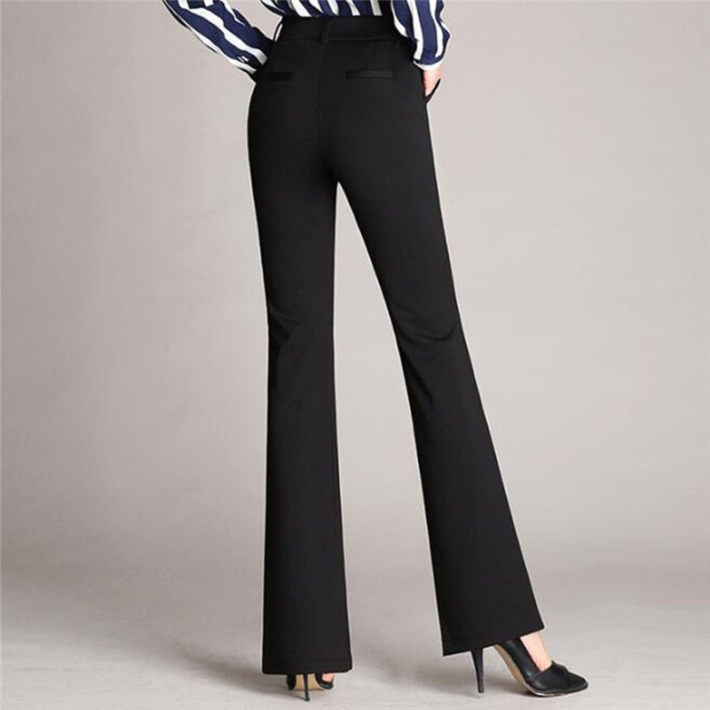 Noor | Uitlopende hoge taille broek