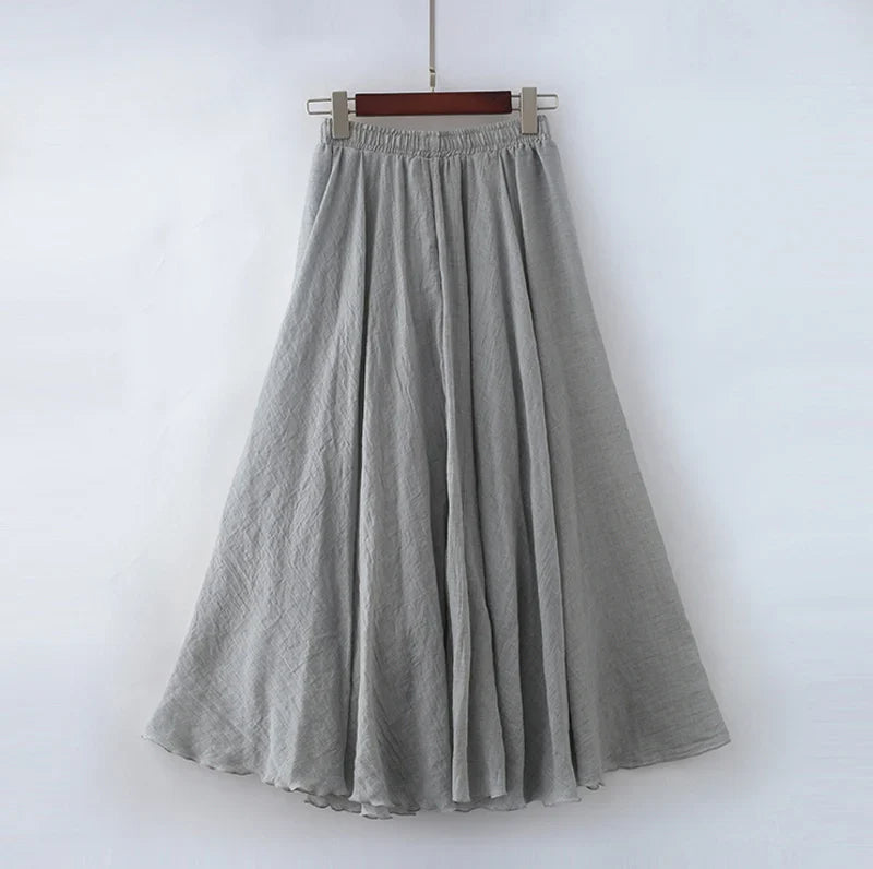 Elianne - Casual Cotton Maxi Skirt