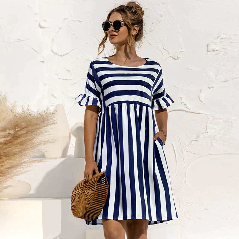 Noella - losse gestreepte casual jurk