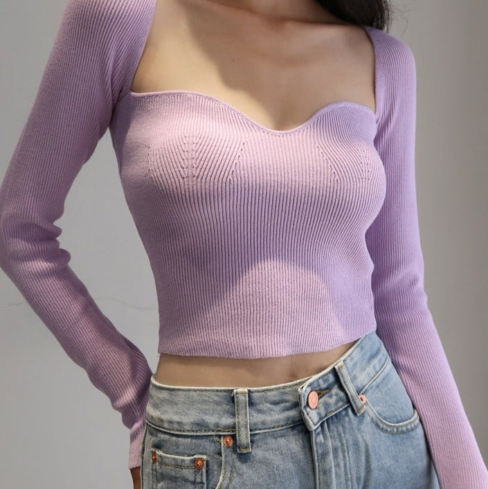 Lissane - Ribbed Long Sleeve Top