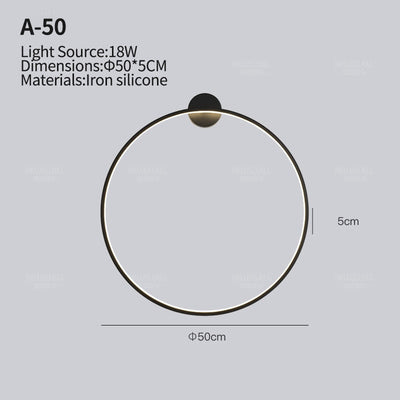 Moderne minimalistische ring LED wandlamp Luna