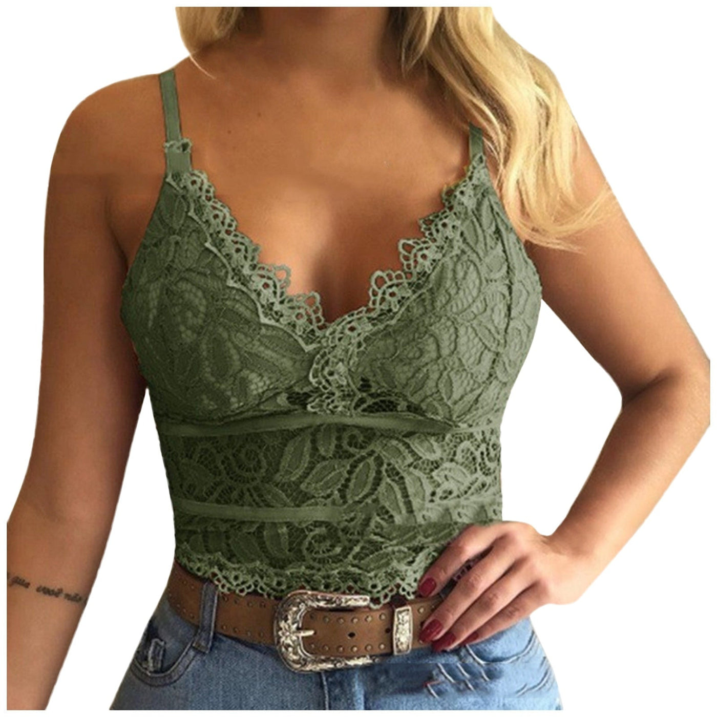Galia - Seductive Lace Bralette Crop Top