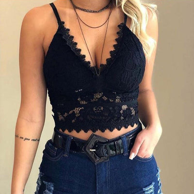 Galia - Seductive Lace Bralette Crop Top