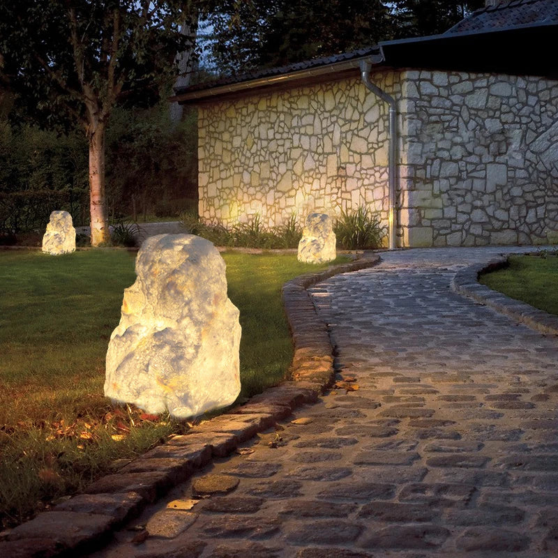 Delorien - Sculptural Stone Outdoor Lamp