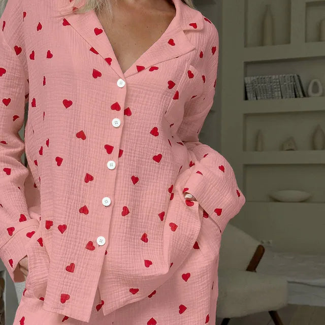 Giselle - Pyjama Set with Heart Motif
