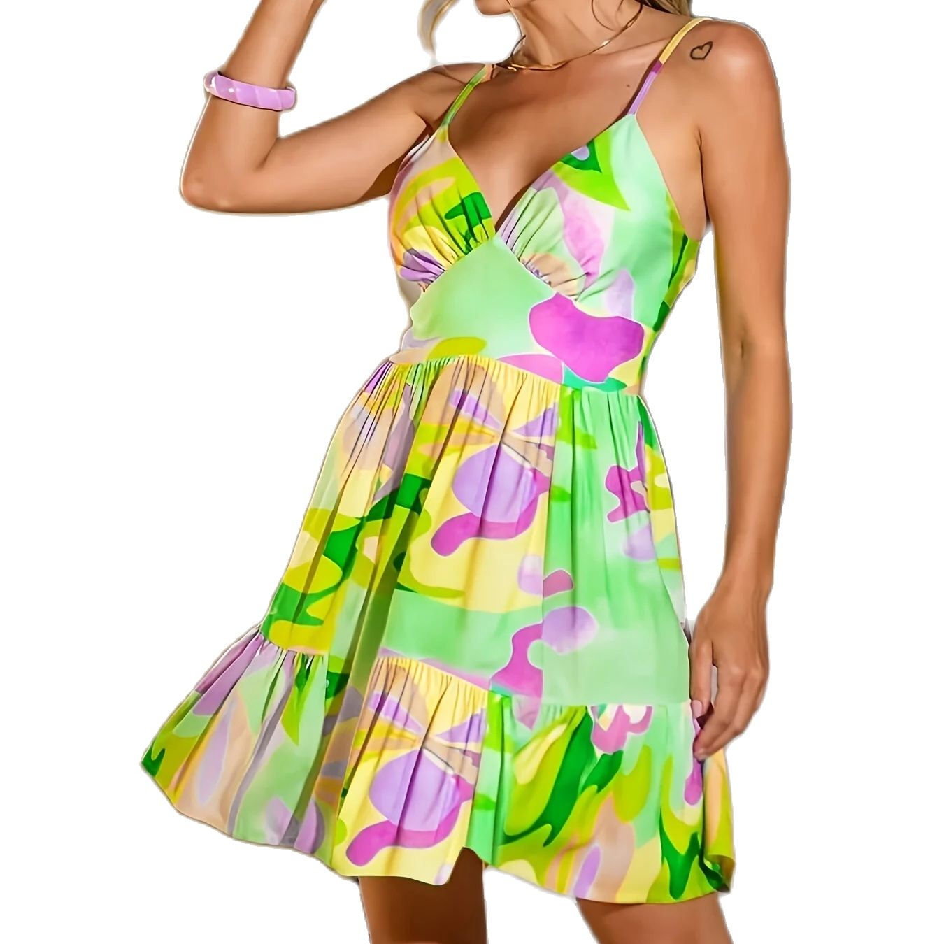 Heidi | Vrouwelijke Zomerjurk met Elegante Print