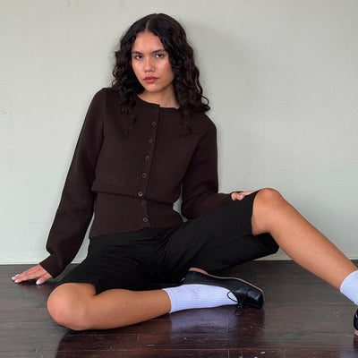 Hilde | Elegant Ribbed Cardigan with a Fitted Fit