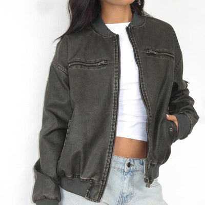 Hildegard | Vintage Bomber Jacket with a Rugged, Worn Look
