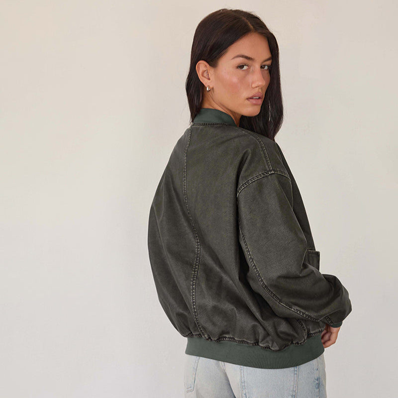 Hildegard | Vintage Bomber Jacket with a Rugged, Worn Look