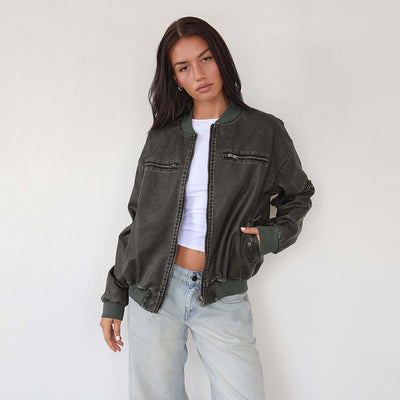 Hildegard | Vintage Bomber Jacket with a Rugged, Worn Look
