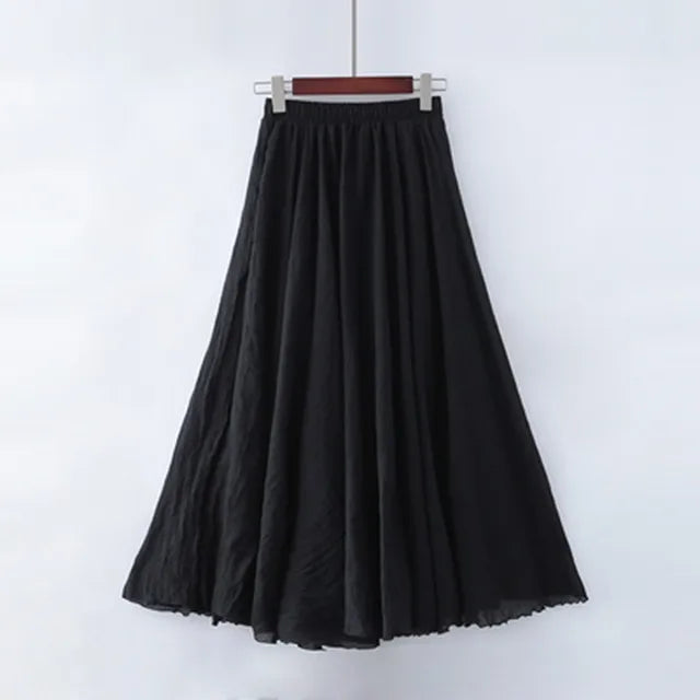 Elianne - Casual Cotton Maxi Skirt