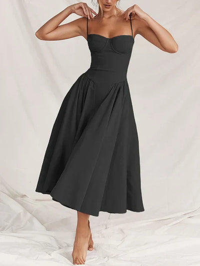 Karo - Artistic Retro Midi Jurk