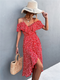 Alicia - bloemenjurk off shoulder