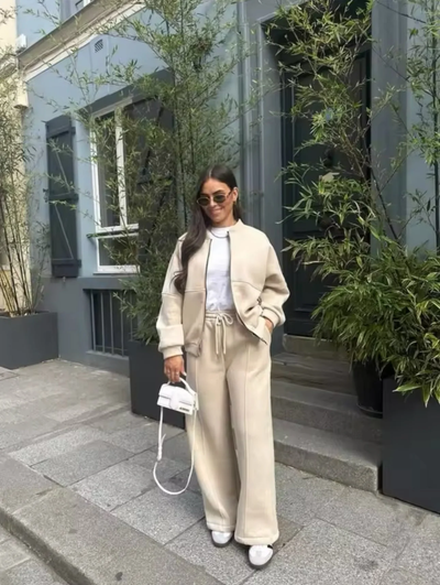 Loungewear Set with Zipper Vest – Relaxed Fit