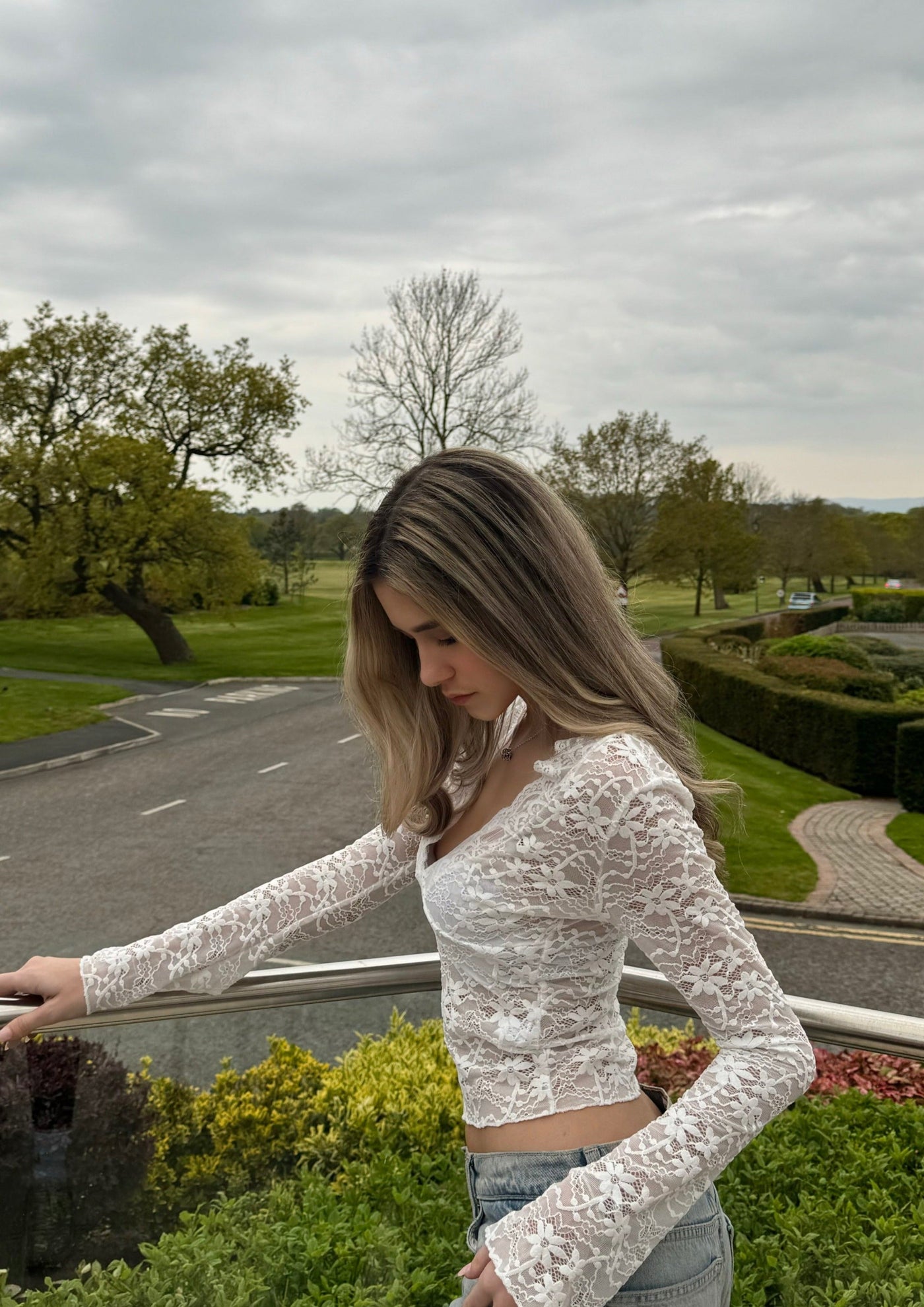 Lunelle - Lace Bell Sleeve Top