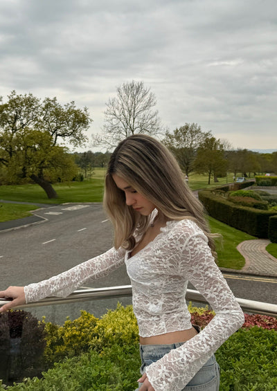 Lunelle - Lace Bell Sleeve Top