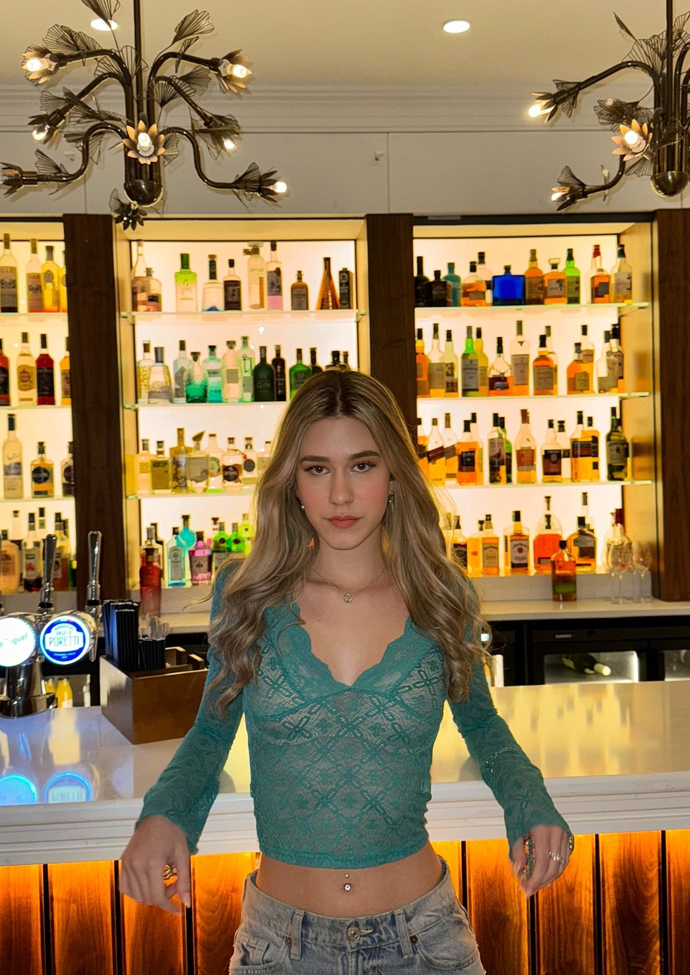 Seraphina - Lace Bell Sleeve Top