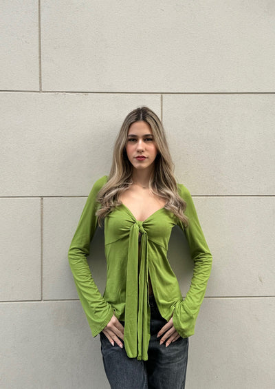 Elyana - V-Neck Tie Front Top