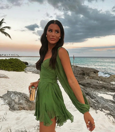 Velma - elegante off-shoulder mini-jurk