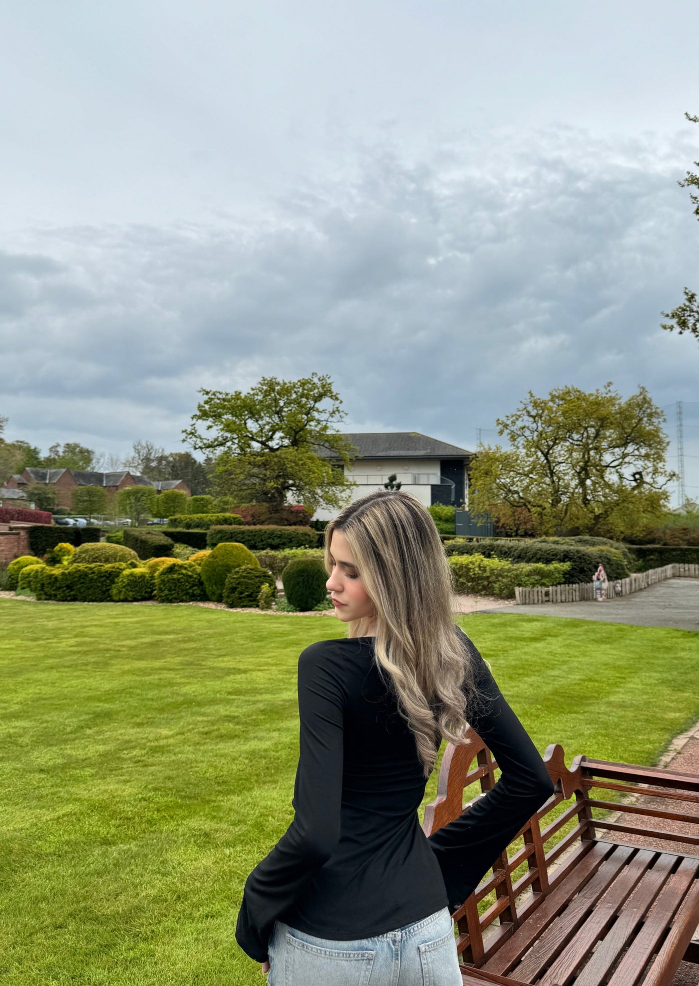 Elviana - Long Sleeve Tie-Front Top