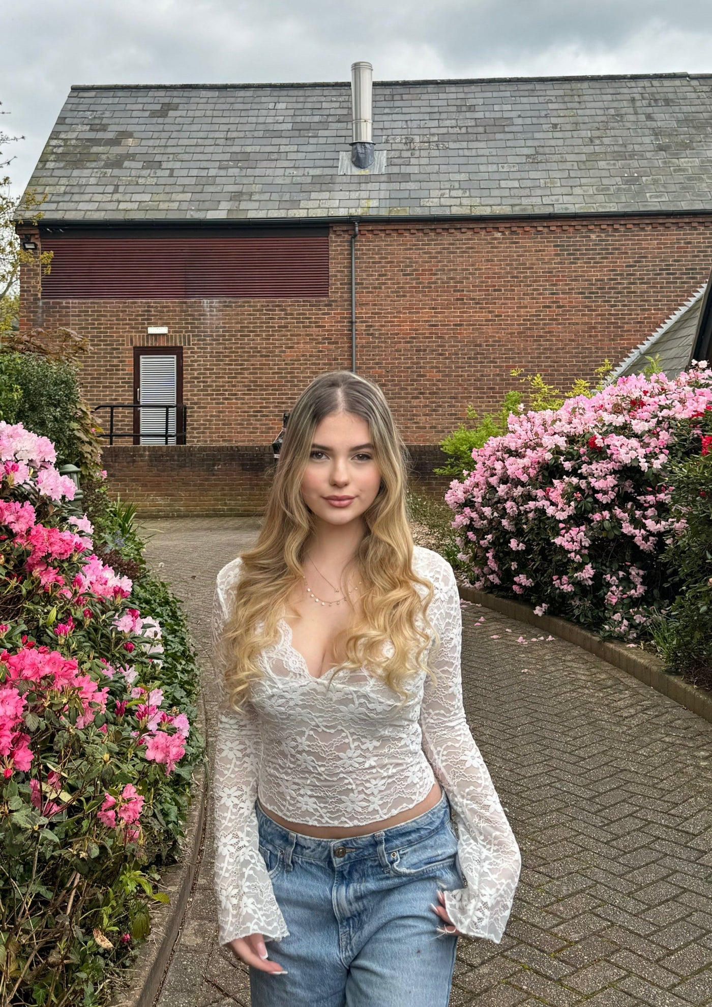 Lunelle - Lace Bell Sleeve Top