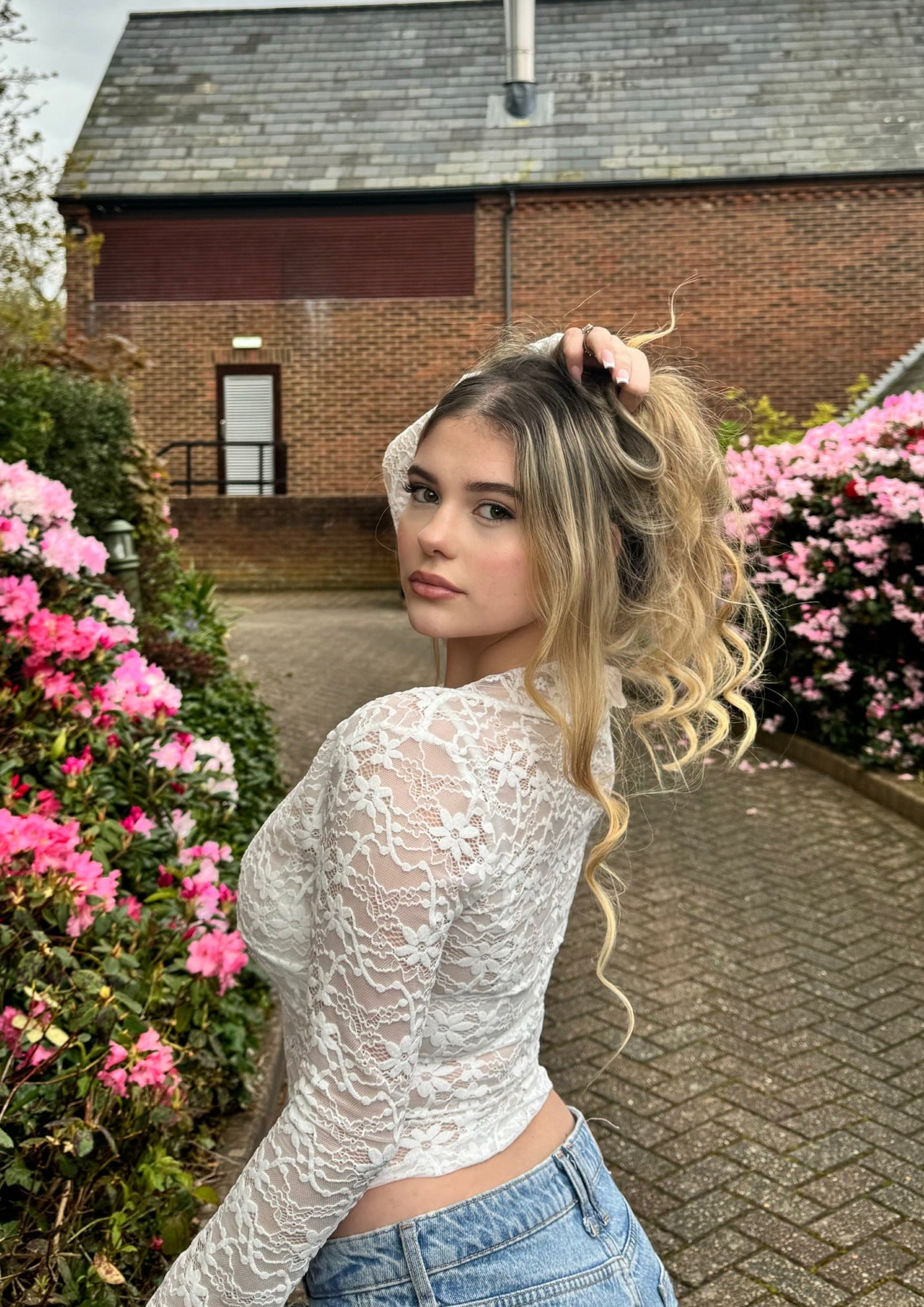 Lunelle - Lace Bell Sleeve Top