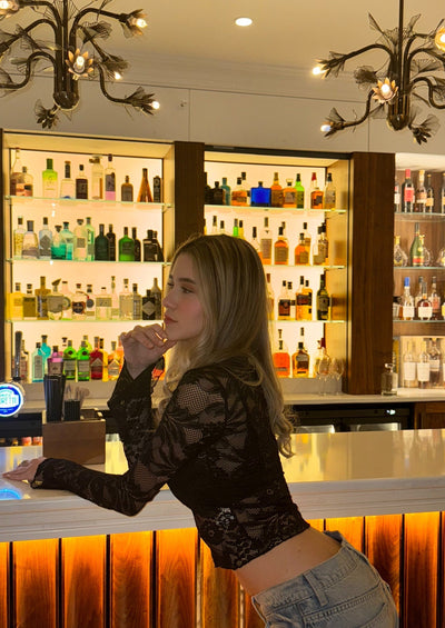 Elysia - Lace Bell Sleeve Top