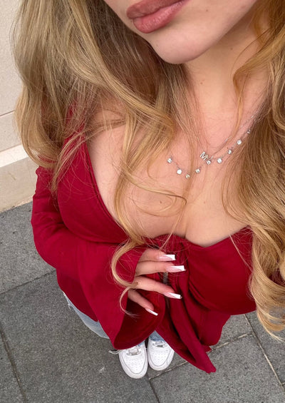 Elisara - Tie-Front Bell Sleeve Top