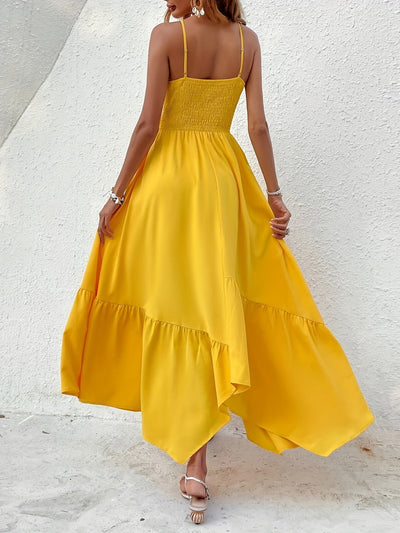 Ilse | Elegante Maxi Jurk met Vrouwelijke Halslijn