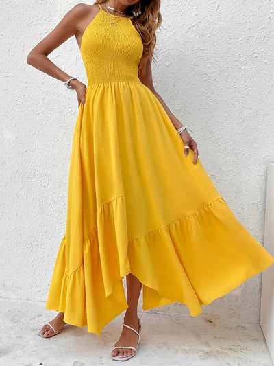 Ilse | Elegante Maxi Jurk met Vrouwelijke Halslijn