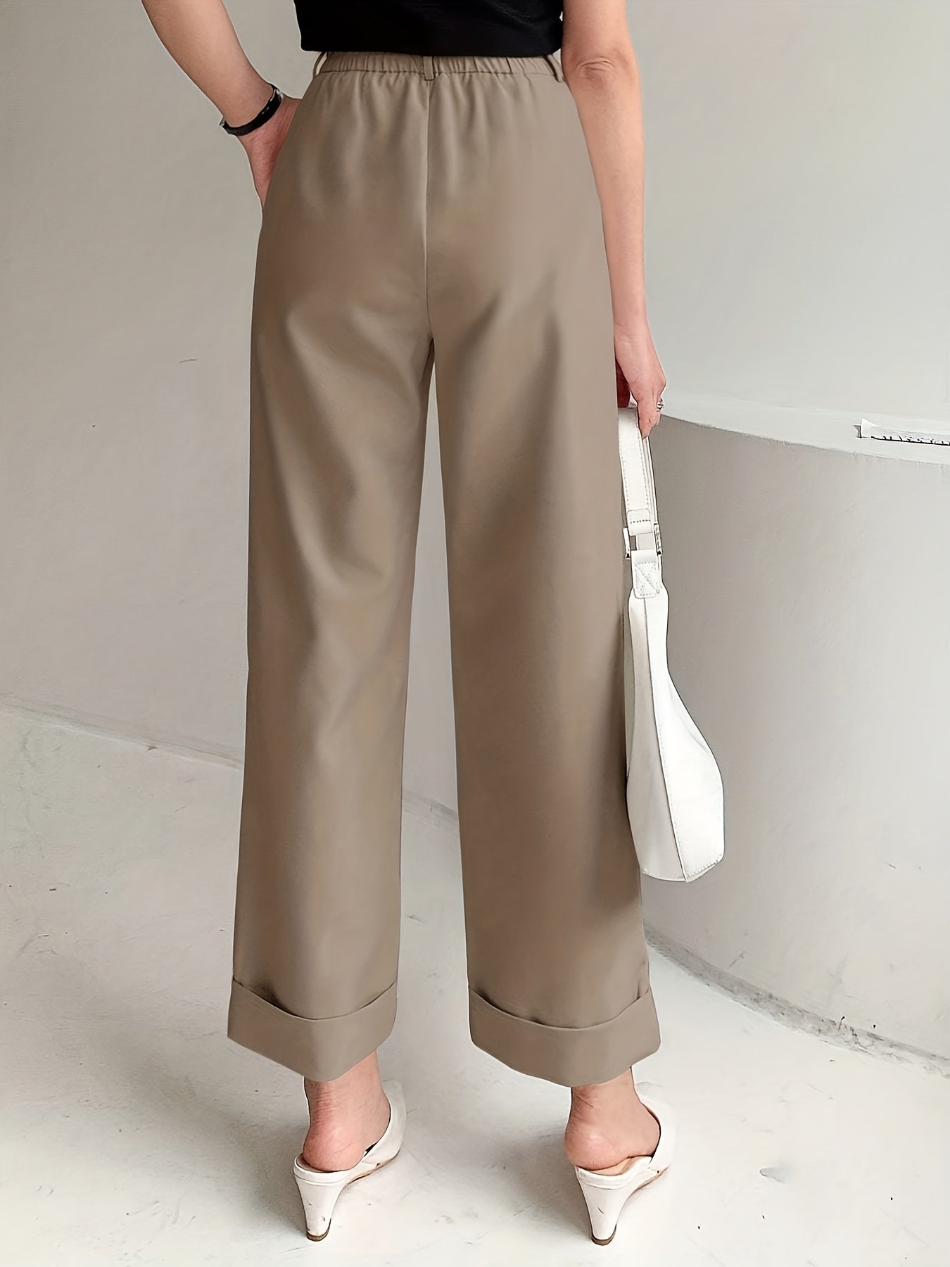 Inah | Elegant Wide Leg Trousers with High Waist 
