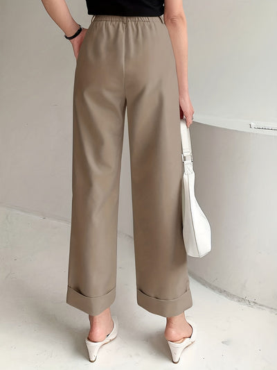 Inah | Elegant Wide Leg Trousers with High Waist 