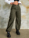 Ivie | Trendy High-Waist Cargo Pants with Pocket Details