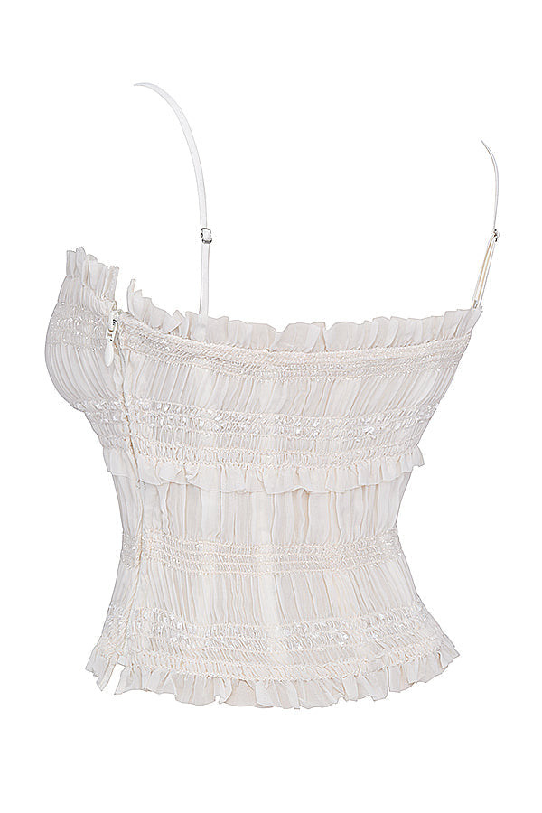 Geralinde - Ivory Corset with Sequins