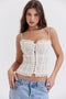Geralinde - Ivory Corset with Sequins