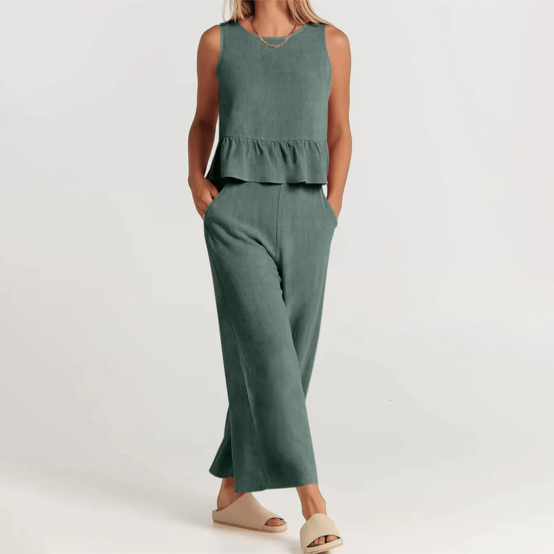 Giuliana - Two Piece Set with Sleeveless Top for Summer