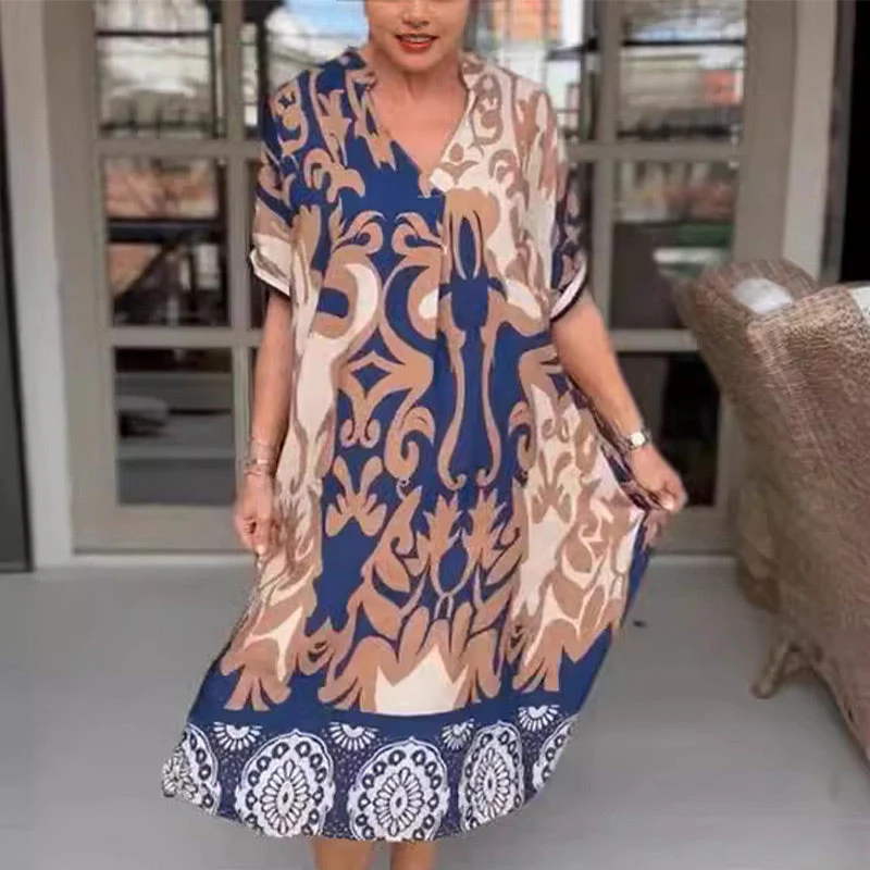 Bohemian Tuniekjurk met Print – Relaxed Fit