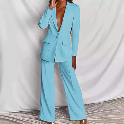 Kee – Elegant Women's Suit with Blazer and Trousers