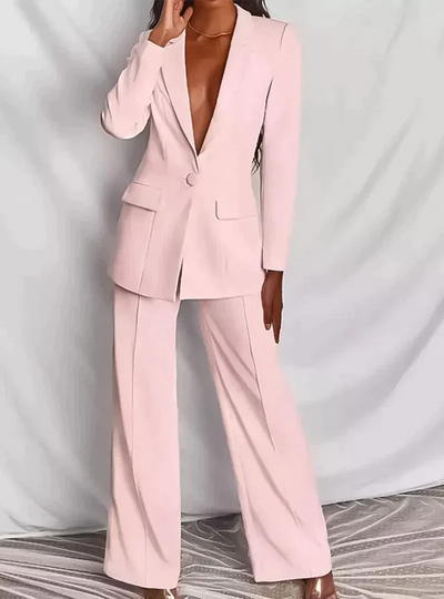 Kee – Elegant Women's Suit with Blazer and Trousers