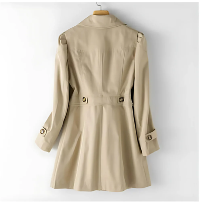 Dames Trenchcoat met Knopen – Tussenseizoensjas met Kraag