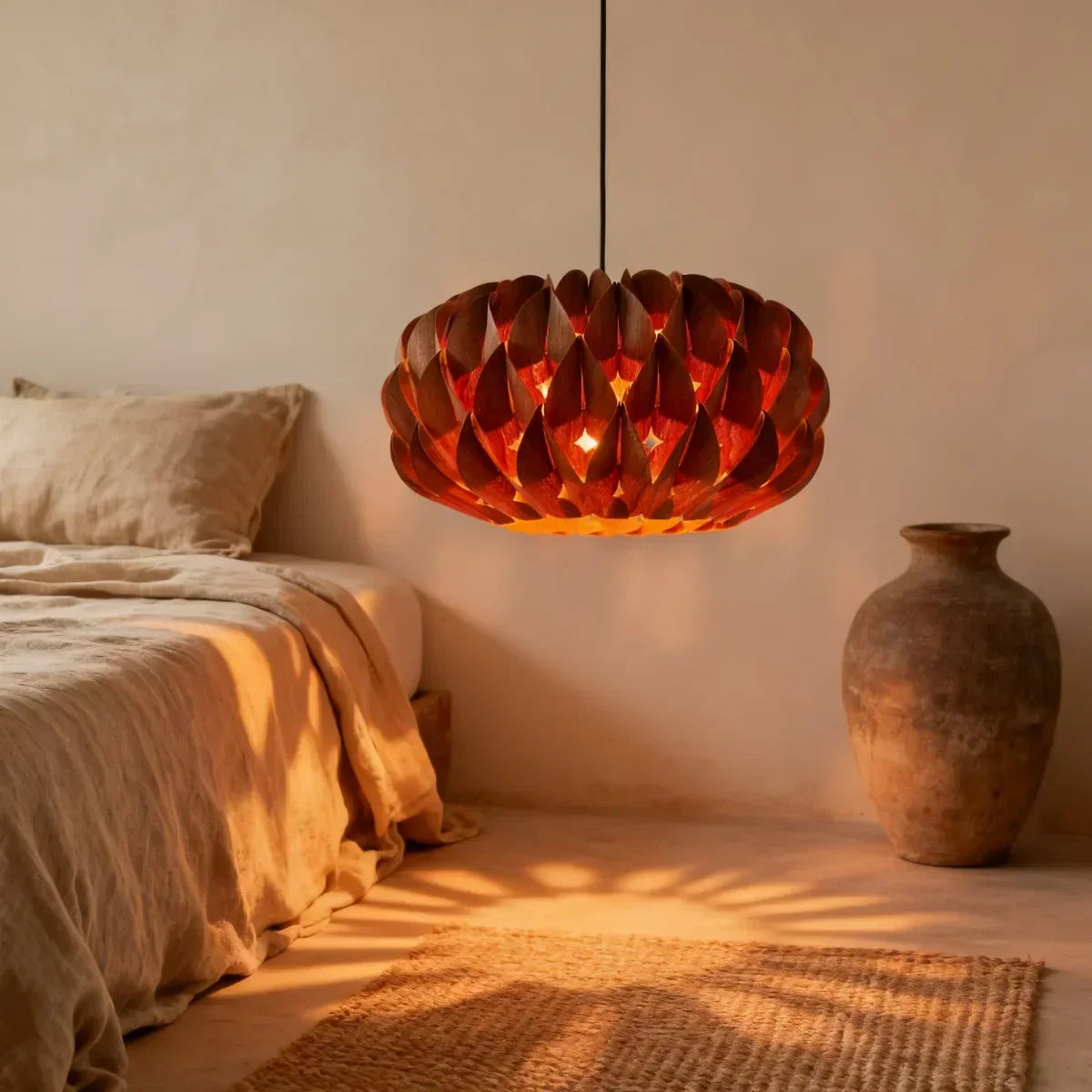 Aurelion - Japandi Veneer Pendant Light