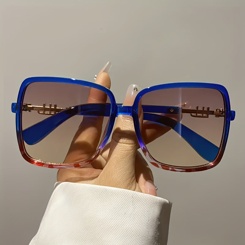 Jada | Oversized Vierkante Zonnebril met Gradient Lenses