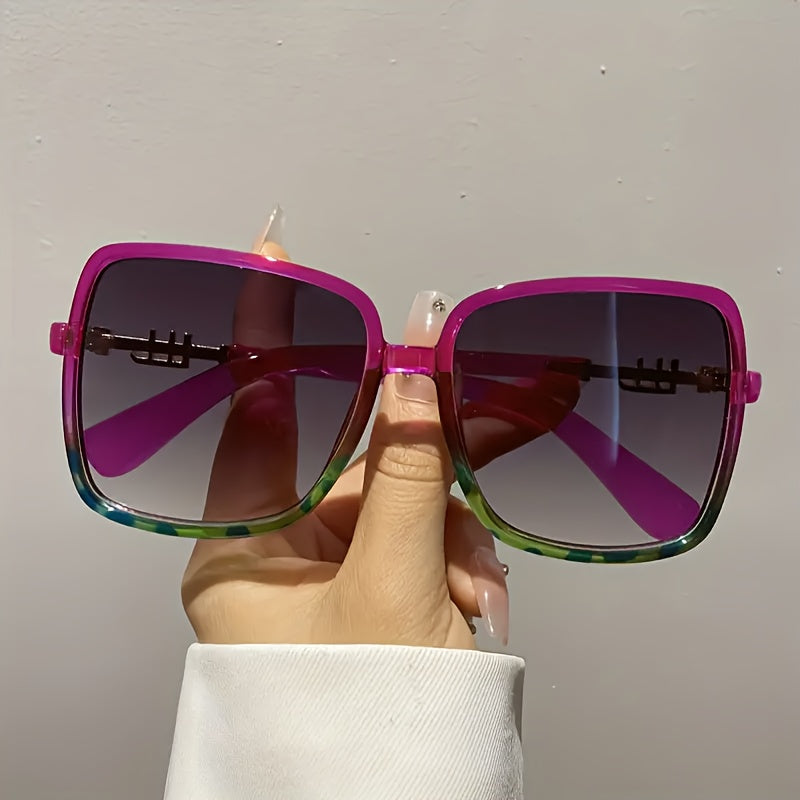 Jada | Oversized Vierkante Zonnebril met Gradient Lenses